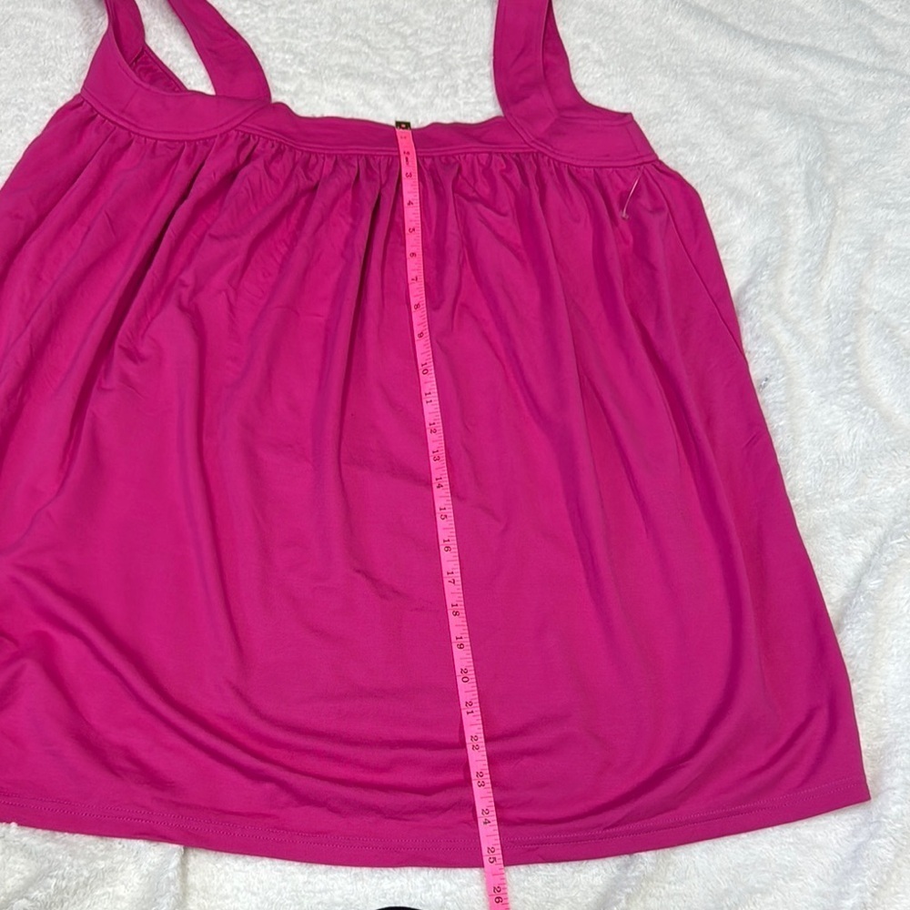 Rebecca Minkoff Smocked Pink Sleeveless summer tank - Picture 3 of 5